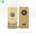Kraft papieren koffieverpakkingszak met klep